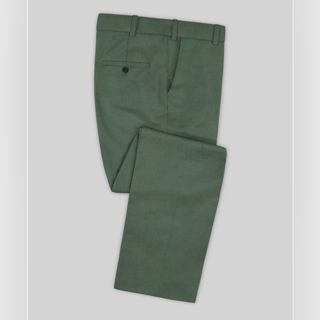 Napolean Collection - Moss Green Wool Pant